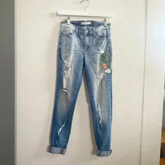 Kancan distressed embroidered jeans 26 - Picture 1 of 5